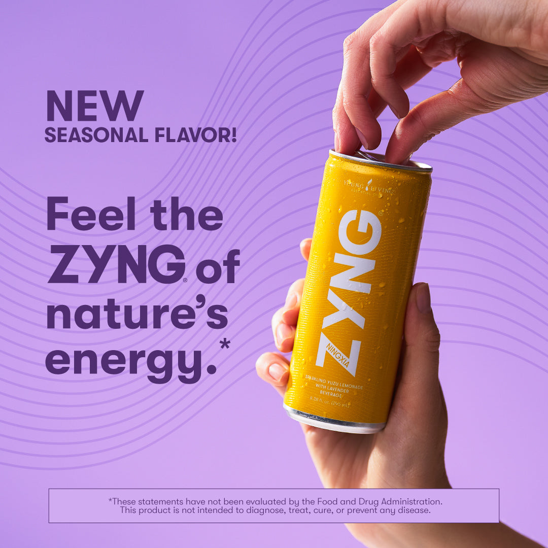 Young Living NingXia Zyng Sparkling Yuzu Lemonade with Lavender - 12 Pack