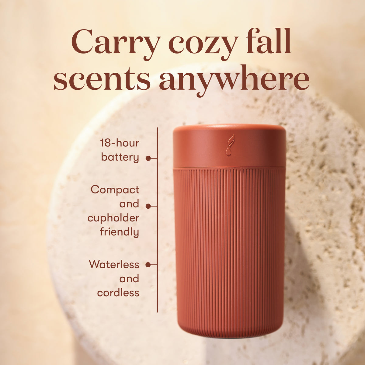 Young Living Wanderful Edge Atomizing Waterless Diffuser - Terracotta