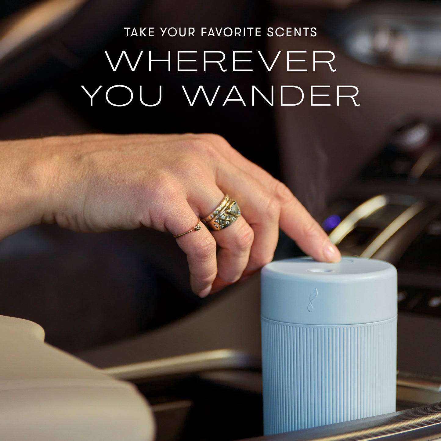 Young Living Wanderful Atomizing Blue Linen Diffuser